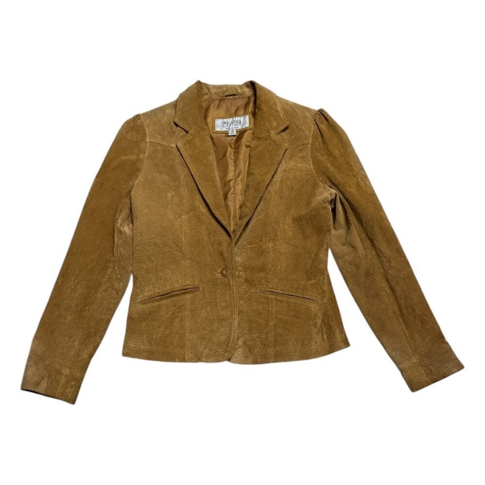 Vintage WILSONS LEATHER MAXIMA Brown Y2K Luxury Designer Jacket Womens Medium